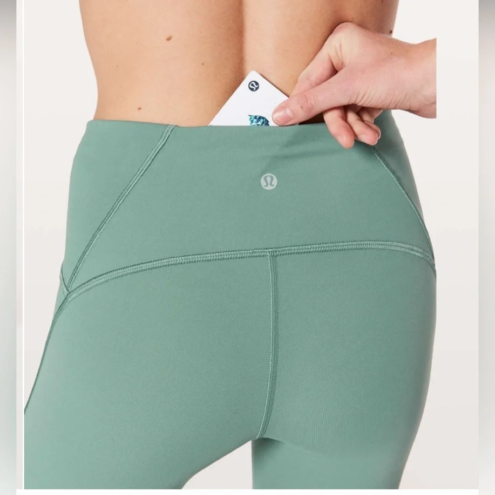 Lululemon Train Times 7/8 Pant Legging 25” Inseam SZ 10 Celedon Green